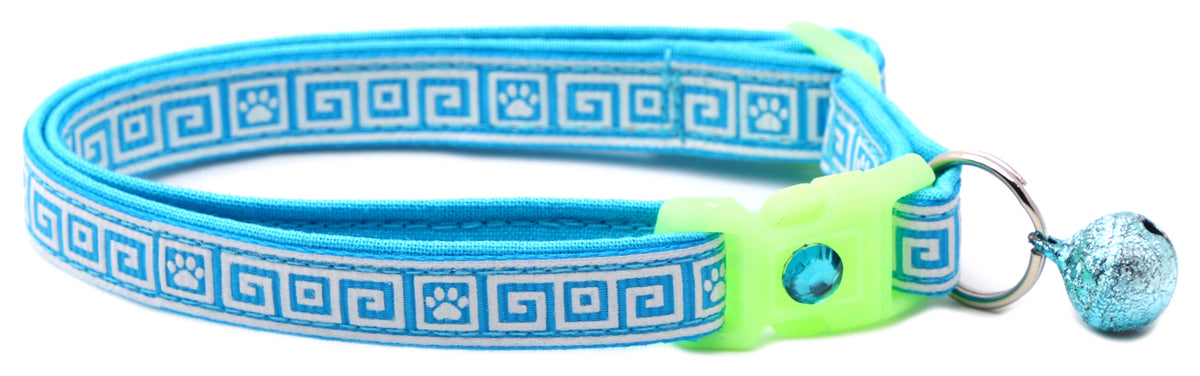 Greek Key Breakaway Cat Collar