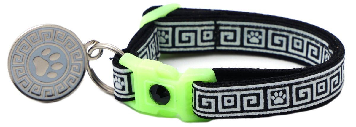 Greek Key Breakaway Cat Collar